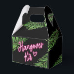 De bruid groen & roze tropische strand bedankdoosjes<br><div class="desc">Dit heldere en leuke neon groen & roze ontwerp is klaar om aan te passen voor een strand feest!</div>