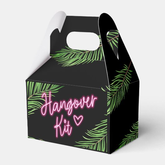 De bruid groen & roze tropische strand bedankdoosjes (Voorkant Zijde)