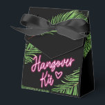 De bruid groen & roze tropische strand bedankdoosjes<br><div class="desc">Dit heldere en leuke neon groen & roze ontwerp is klaar om aan te passen voor een strand feest!</div>