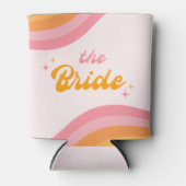 De bruid Groovy Roze & Sinaasappel Blikjeskoeler (Voorkant)