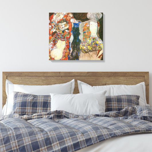 De bruid | Gustav Klimt | Canvas Afdruk (Insitu (Slaapkamer))