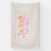 De bruid is de chat binnengegaan - Tropical Bach Spandoek (Verticaal)