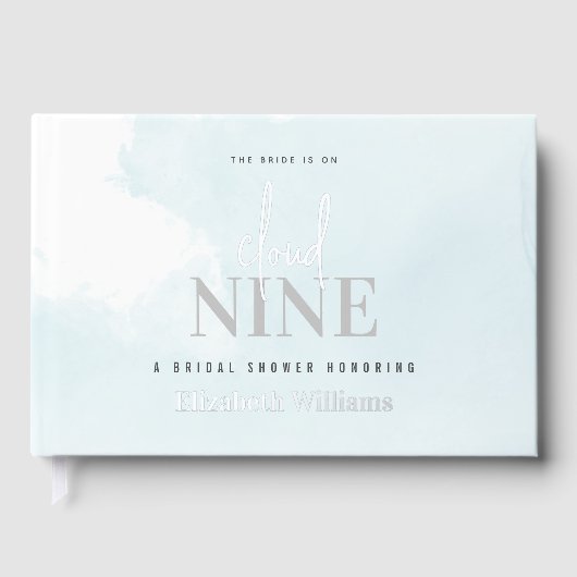 De Bruid Is In De Wolken Bruidsfeest Gastenboek (Voorkant)