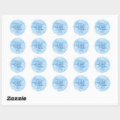 De bruid is in de zevende hemel ronde sticker (Vel)