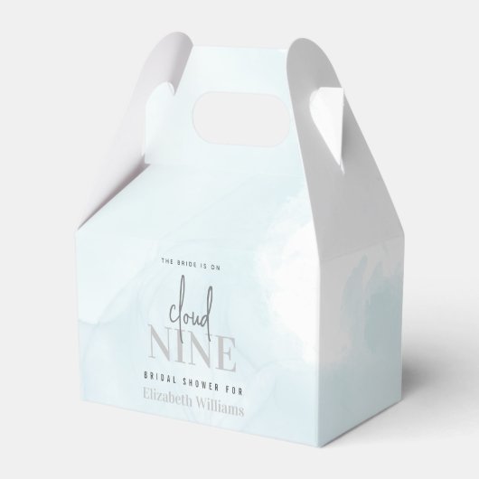 De bruid is op Cloud 9 Elegant Chic Vrijgezellenfe Bedankdoosjes (Achterkant)