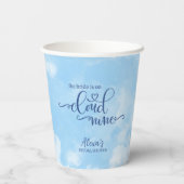 De bruid is op Cloud 9 Papieren Bekers (Achterkant)