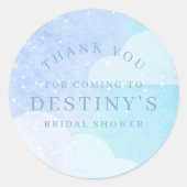 De bruid is op Cloud Nine Bruidsfeest Dank Je Ronde Sticker (Voorkant)