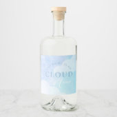 De bruid is op Cloud Nine Bruidsfeestje Likeurfles Etiket (Voorkant)