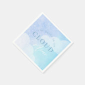 De bruid is op Cloud Nine Bruiloft Feestje  Servet (Hoek)