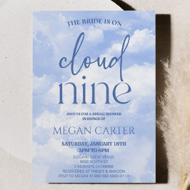 De bruid is op Cloud Nine Vrijgezellenfeest Kaart
