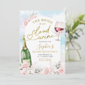 De bruid is op Cloud Wine Bachelorette route Kaart (Staand voorkant)