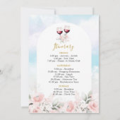 De bruid is op Cloud Wine Bachelorette route Kaart (Achterkant)