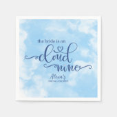 De bruid is op wolk 9 papier servet (Voorkant)