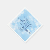 De bruid is op wolk 9 papier servet (Hoek)