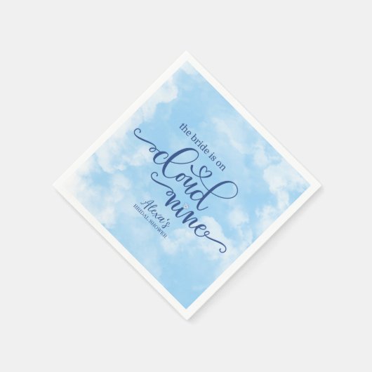 De bruid is op wolk 9 papier servet (Hoek)