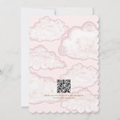 De Bruid Is Op Wolk 9 QR Code Bruiloftsfeest Kaart (Achterkant)