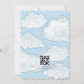 De Bruid Is Op Wolk 9 QR Code Bruiloftsfeest Kaart (Achterkant)