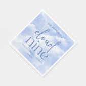 De Bruid Is Op Wolk Negen Blauwe Bruiloft Feestje Servet (Hoek)