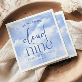 De Bruid Is Op Wolk Negen Blauwe Bruiloft Feestje Servet