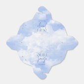 De bruid is op wolk negen blauwe vrijgezellenfeest bedankdoosjes (Uitgevouwen)