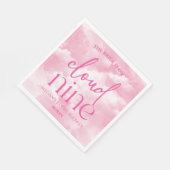 De Bruid Is Op Wolk Tien Roze Bruiloft Feest Servet (Hoek)