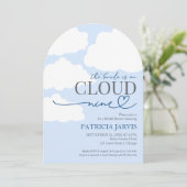 De Bruid Is Op Wolk Zes QR Code Bruiloftsfeest Kaart (Staand voorkant)