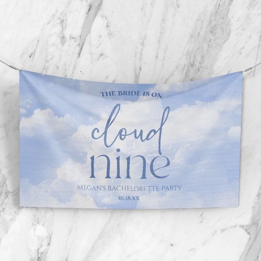 De Bruid Is Op Wolk Zeven Blauwe Bachelorette Fees Spandoek