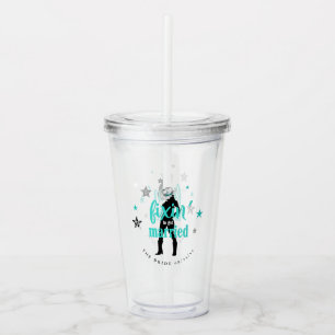 De Bruid Klaarmaken Disco Bachelorette Teal ID925 Acryl Drinkbeker