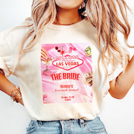 De Bruid Las Vegas Bachelorette Party Poker Roze T-shirt