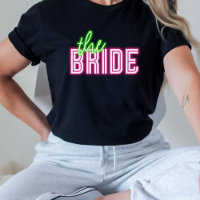 De bruid Neon Green & Pink Tropical Bach