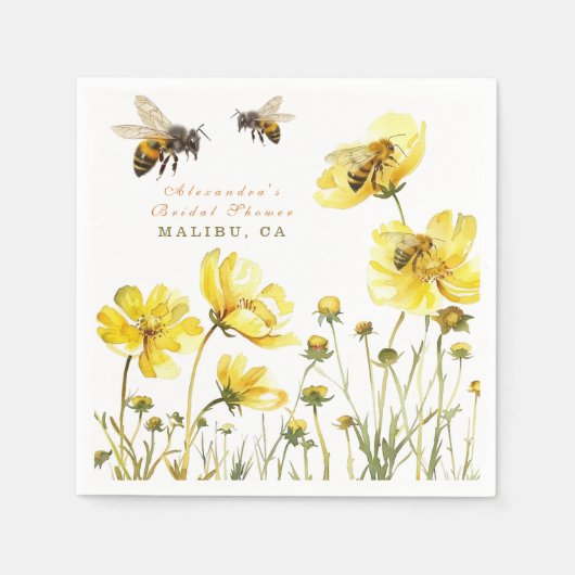 De bruid om bloemendouche te zijn servet (Voorkant)