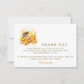 De bruid om gouden honing te zijn bloeit bedankkaart (Voorkant)
