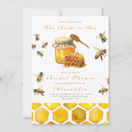 De bruid om honingraatdouche te zijn kaart (Voorkant)