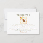 De bruid om wilde bloem honing douche bedankkaart (Voorkant)