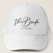 De Bruid Persoonlijke Chic Minimalistische Trouw Trucker Pet (Voorkant)
