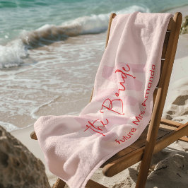 "De Bruid" Persoonlijke Roze Strandtowel | Toekoms Strandlaken