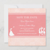 De Bruid Rees Roze bewaar de datum Save The Date (Voorkant)