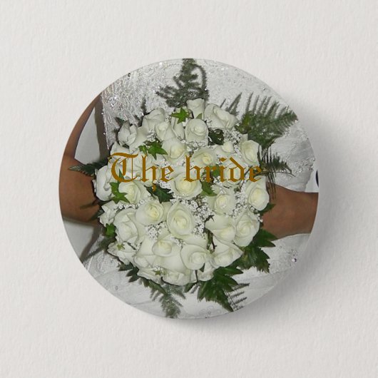 De bruid ronde button 5,7 cm (Voorkant)