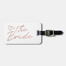 De Bruid - Rose Gold namaak folie bagagelabel