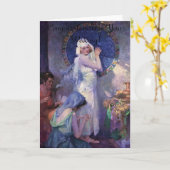 De bruid schilderij gefeliciteerd kaart (Gele Bloem)