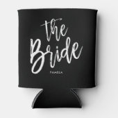 De bruid | Scriptstijl aangepaste bruiloft Blikjeskoeler (Voorkant)