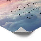 De bruid staat op Cloud 9 Vrijgezellenfeest voedse Poster (Hoek)