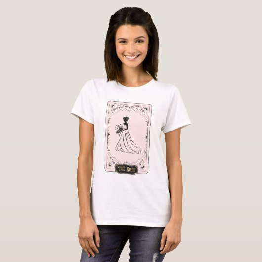 De Bruid Tarot Voorspelling Verjaardagsfeest Bruid T-shirt (Voorkant volledig)