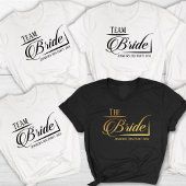 De Bruid Team Bruid Hen Feest Naam Jaar T-shirt