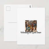 De bruid thuiskomend vieren briefkaart (Voorkant / Achterkant)