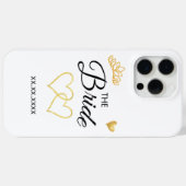 De Bruid Trouwdatum Elegant Ontwerp Case-Mate iPhone Case (Achterkant (horizontaal))
