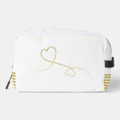 De bruid - twee elegante gouden harten toilettasje (Achterkant)