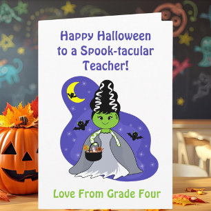 De bruid van Frankenstein Halloween Kaart