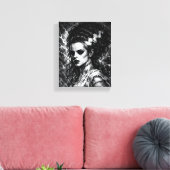 De bruid van Frankenstein — Herrezen door BurnsInH Canvas Afdruk (Insitu (Woonkamer))