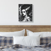 De bruid van Frankenstein — Herrezen door BurnsInH Canvas Afdruk (Insitu (Slaapkamer))